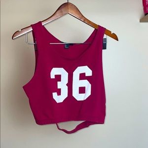 Red Crop top
